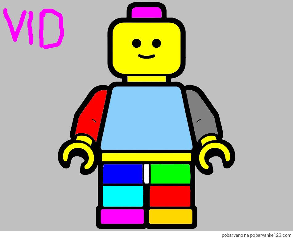 POBARVANA POBARVANKA - Pobarvanka LEGO figurice fanta