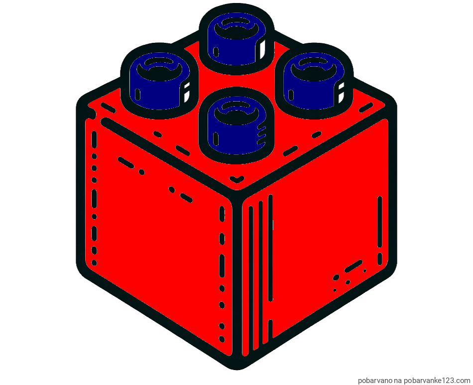 POBARVANA POBARVANKA - Pobarvanka LEGO kocke