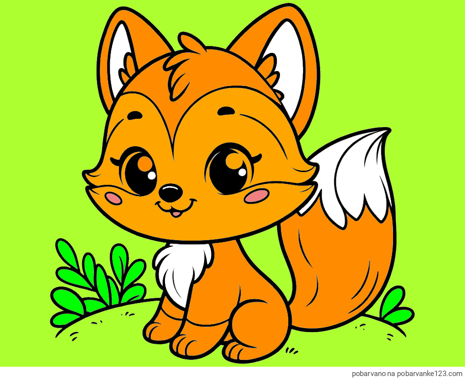 POBARVANA POBARVANKA - Pobarvanka lisičke