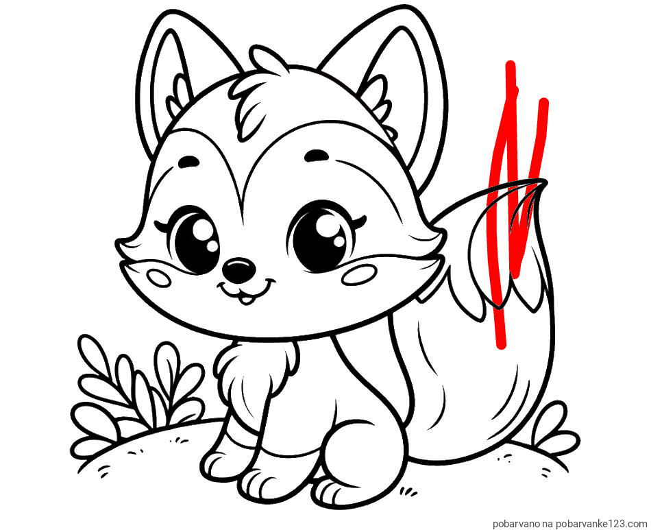 POBARVANA POBARVANKA - Pobarvanka lisičke