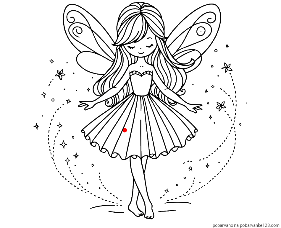 POBARVANA POBARVANKA - Pobarvanka ljubke čarobne vile