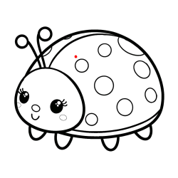 Pobarvana pobarvanka - Pobarvanka ljubke pikapolonice