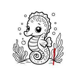 Pobarvana pobarvanka - Pobarvanka morskega konjička