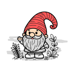 Pobarvana pobarvanka - Pobarvanka prijaznega škrata oz. palčka