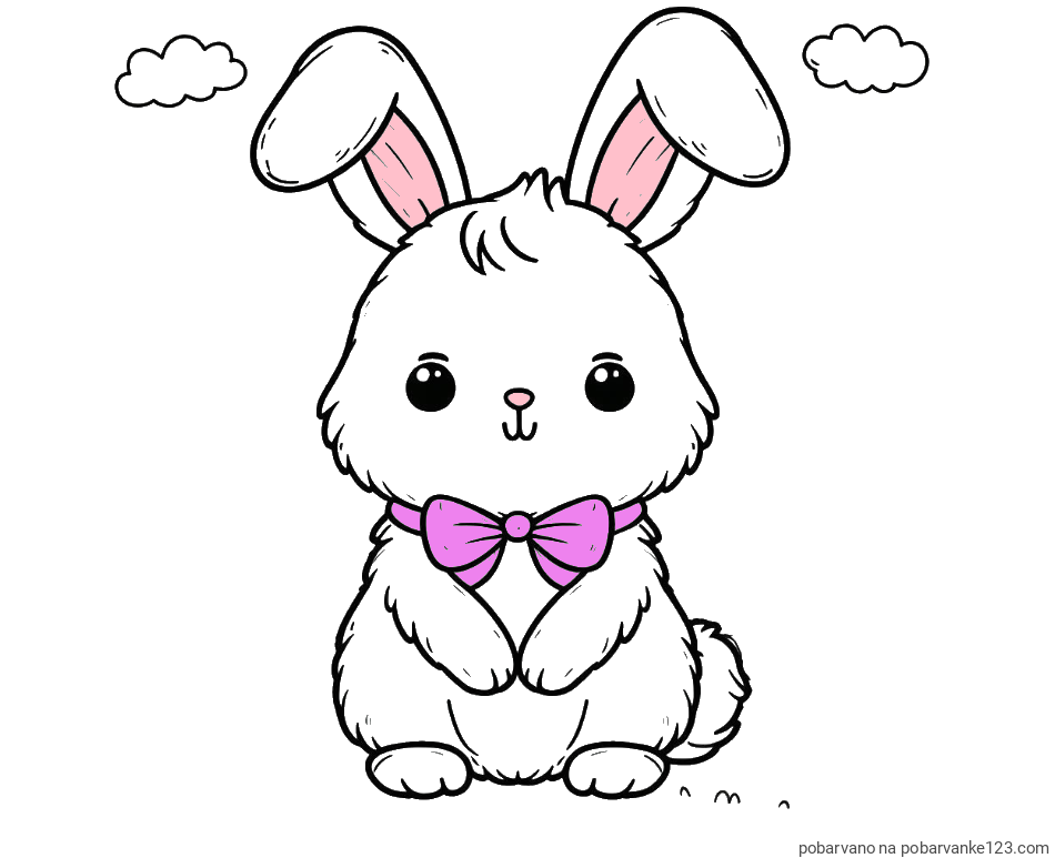 POBARVANA POBARVANKA - Pobarvanka prikupnega zajčka