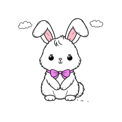 Pobarvana pobarvanka - Pobarvanka prikupnega zajčka