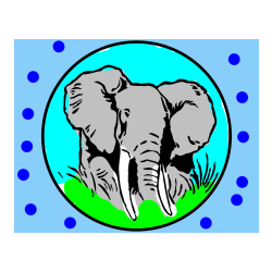 Pobarvana pobarvanka - Pobarvanka slonje glave