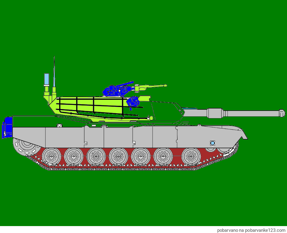 POBARVANA POBARVANKA - Pobarvanka tanka M1 Abrams