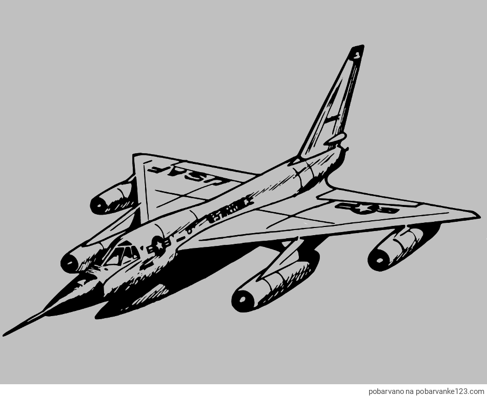 POBARVANA POBARVANKA - Pobarvanka vojaškega lovca