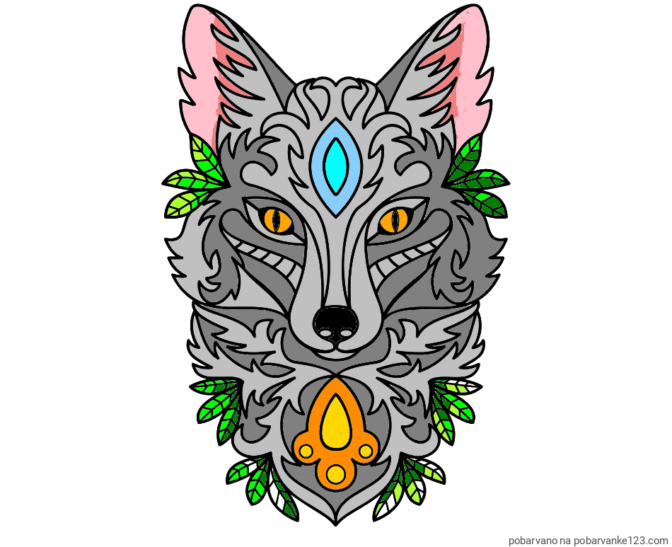 POBARVANA POBARVANKA - Pobarvanka volka - mandale