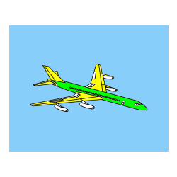 Pobarvana pobarvanka - Potniško letalo