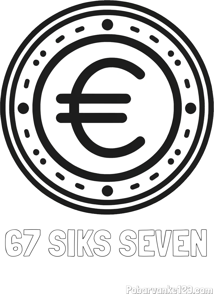 Pobarvanka imena 67 SIKS SEVEN in pobarvanka evrskega kovanca