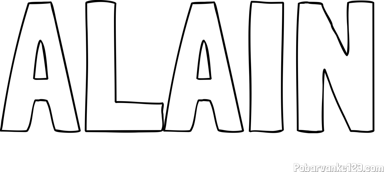 Pobarvanka imena ALAIN