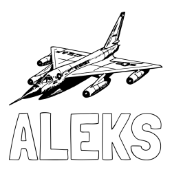 Online izdelana pobarvanka - Pobarvanka imena ALEKS in pobarvanka vojaškega lovca