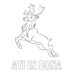 Online izdelana pobarvanka - Pobarvanka imena ATI IN DONA in pobarvanka jelenčka Rudolfa