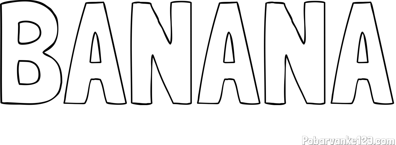 Pobarvanka imena BANANA