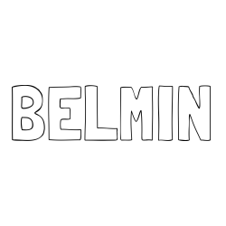 Online izdelana pobarvanka - Pobarvanka imena BELMIN