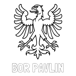 Online izdelana pobarvanka - Pobarvanka imena BOR PAVLIN in otroška pobarvanka orla