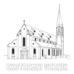Online izdelana pobarvanka - Pobarvanka imena EKSTREMNI VERNIK in pobarvanka cerkev st.Mang iz leta 1828