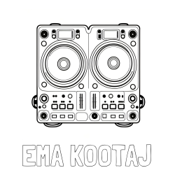 Online izdelana pobarvanka - Pobarvanka imena EMA KOOTAJ in pobarvanka DJ MIXER