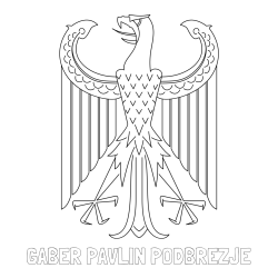 Pobarvanka imena GABER PAVLIN PODBREZJE in pobarvanka abstraktne upodobiteve orla