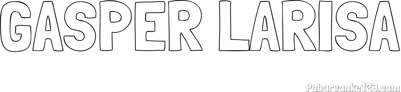 Pobarvanka imena GAŠPER LARISA