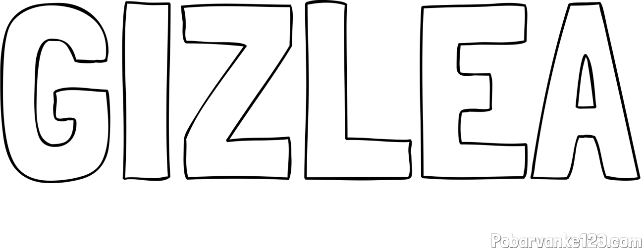 Pobarvanka imena GIZLEA