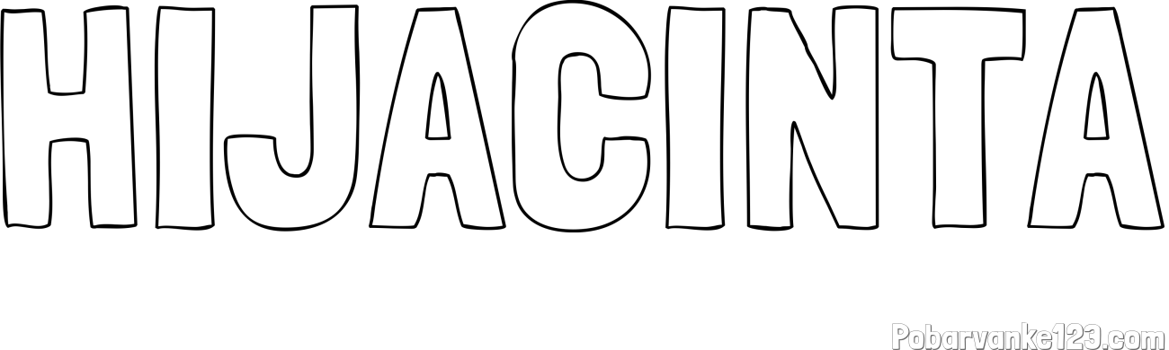 Pobarvanka imena HIJACINTA