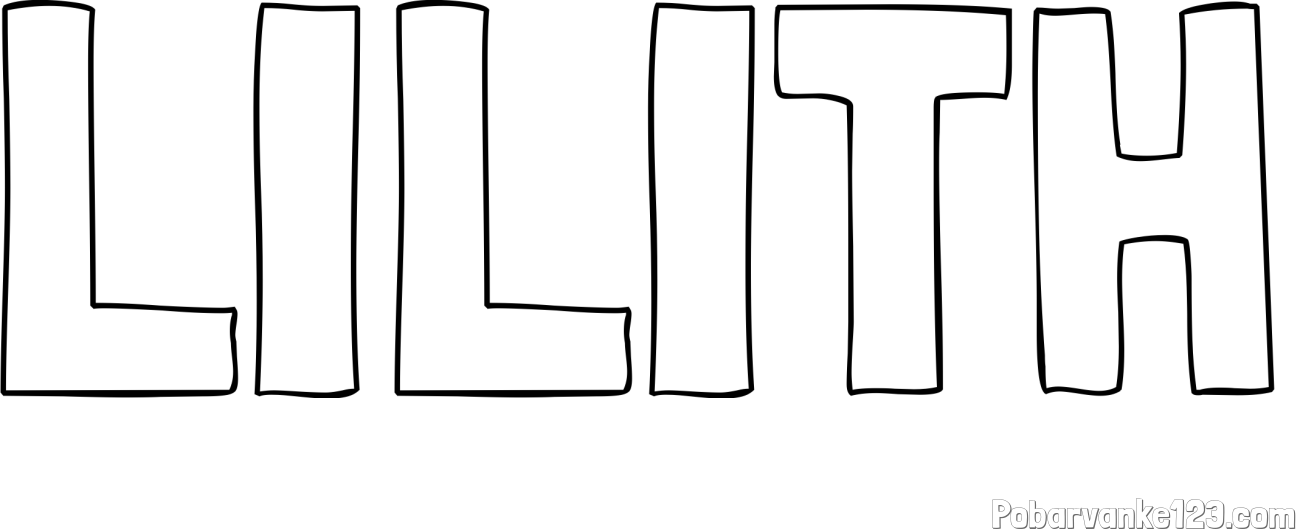 Pobarvanka imena LILITH