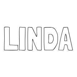 Online izdelana pobarvanka - Pobarvanka imena LINDA