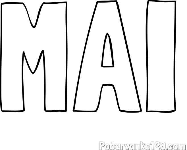 Pobarvanka imena MAI