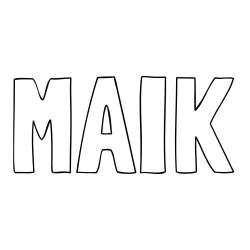 Online izdelana pobarvanka - Pobarvanka imena MAIK