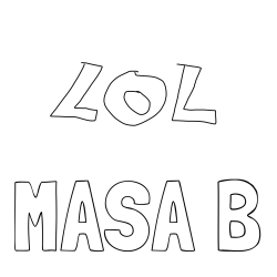 Online izdelana pobarvanka - Pobarvanka imena MAŠA B in LOL- pobarvanka