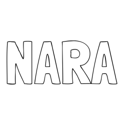 Online izdelana pobarvanka - Pobarvanka imena NARA