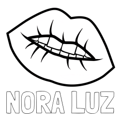 Online izdelana pobarvanka - Pobarvanka imena NORA LUZ in pobarvanka ustnic