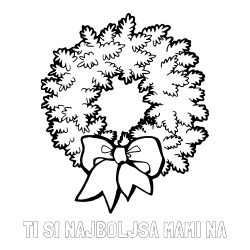 Online izdelana pobarvanka - Pobarvanka imena TI SI NAJBOLJŠA MAMI NA in adventni venček