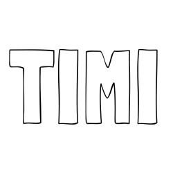 Online izdelana pobarvanka - Pobarvanka imena TIMI