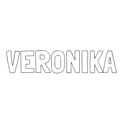 Online izdelana pobarvanka - Pobarvanka imena VERONIKA