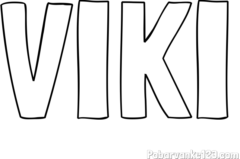 Pobarvanka imena VIKI