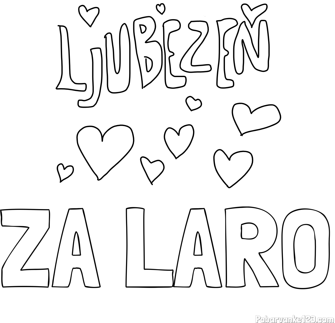 Pobarvanka imena ZA LARO in pobarvanka ljubezni ❤