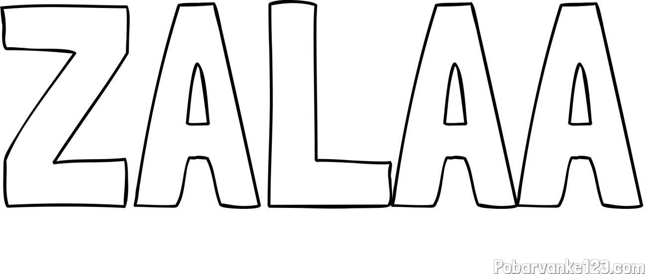 Pobarvanka imena ZALAA