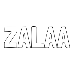 Online izdelana pobarvanka - Pobarvanka imena ZALAA