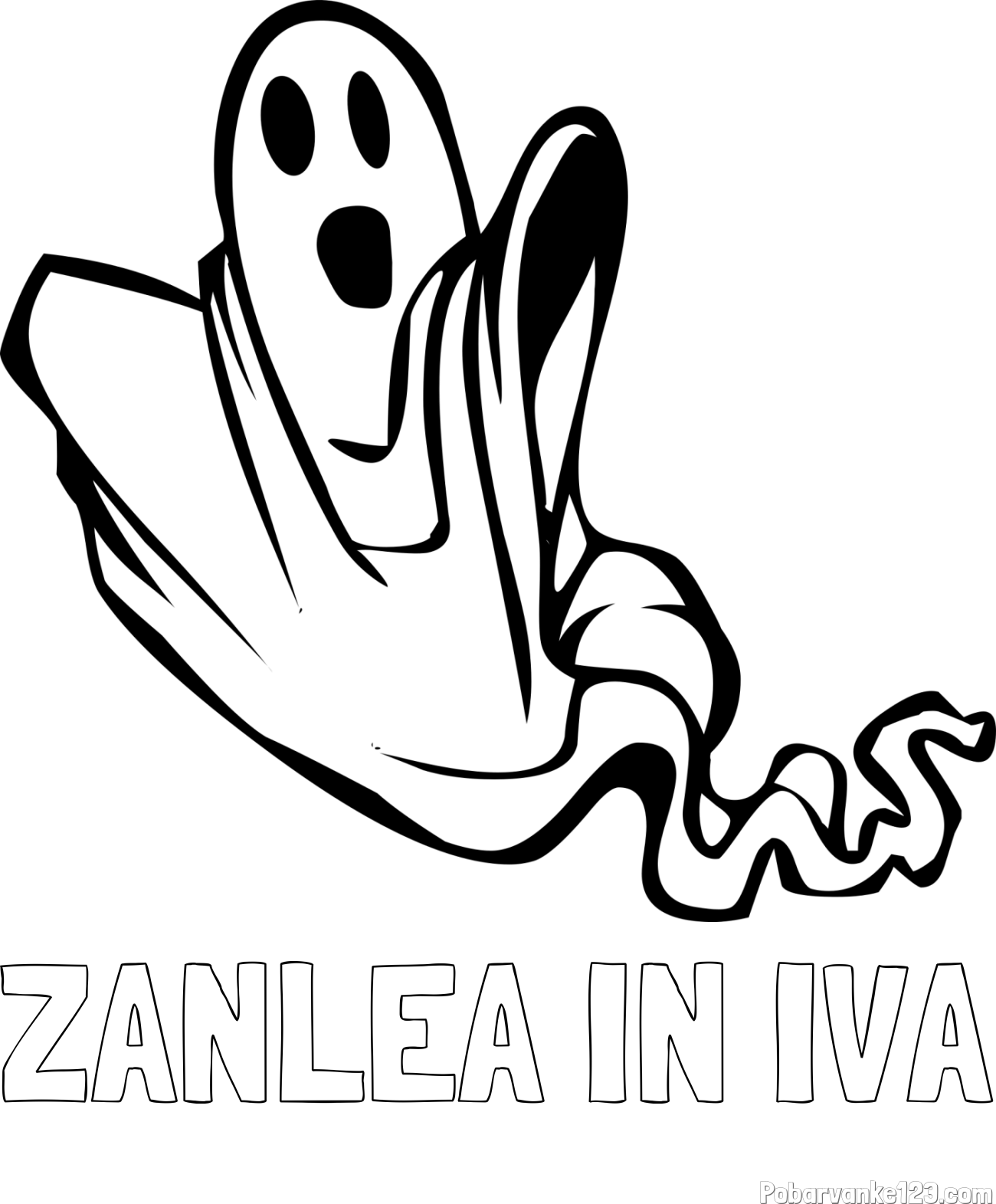 Pobarvanka imena ŽANLEA IN IVA in pobarvanka duhca