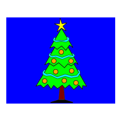 Pobarvana pobarvanka - Pobarvanka božične smrečice