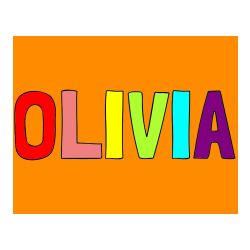 Pobarvana pobarvanka - Pobarvanka imena OLIVIA