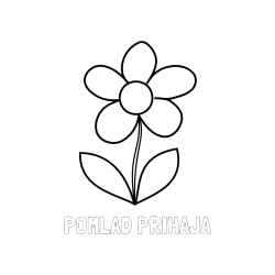 Pobarvana pobarvanka - Pobarvanka imena POMLAD PRIHAJA in pobarvanka lepe cvetlice