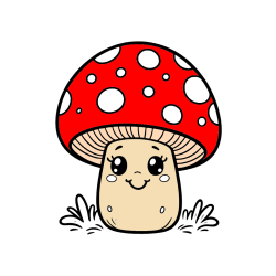 Pobarvana pobarvanka - Pobarvanka ljubke gobe