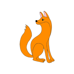 Pobarvana pobarvanka - Pobarvanka ljubke lisičke