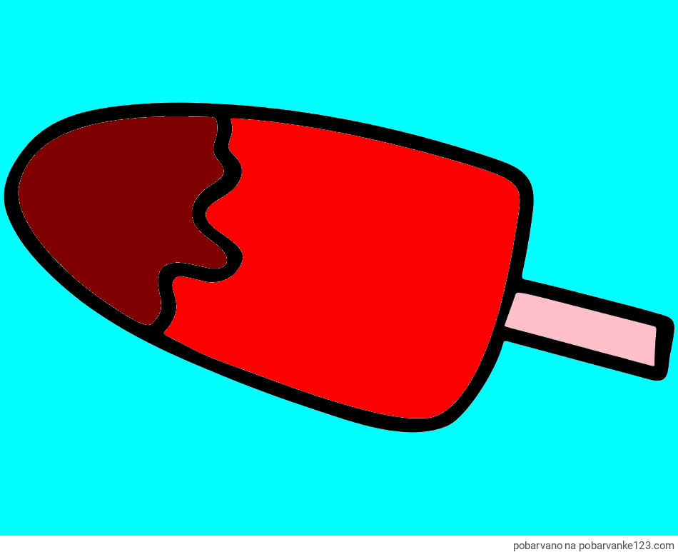 POBARVANA POBARVANKA - Pobarvanka lučke (sladoled na palčki)