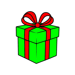 Pobarvana pobarvanka - Pobarvanka preprostega darila